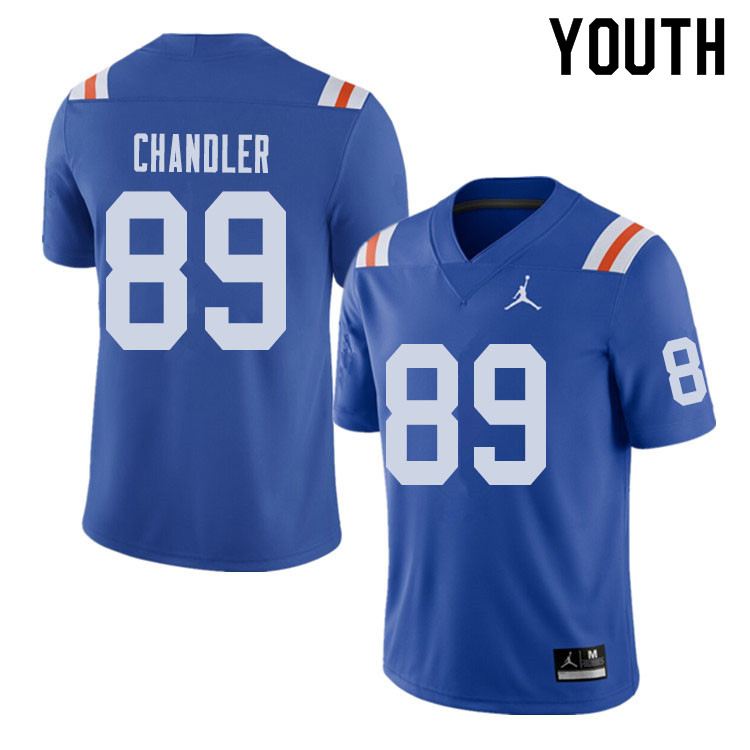 Jordan Brand Youth #89 Wes Chandler Florida Gators Throwback Alternate College Football Jerseys Sale - Click Image to Close